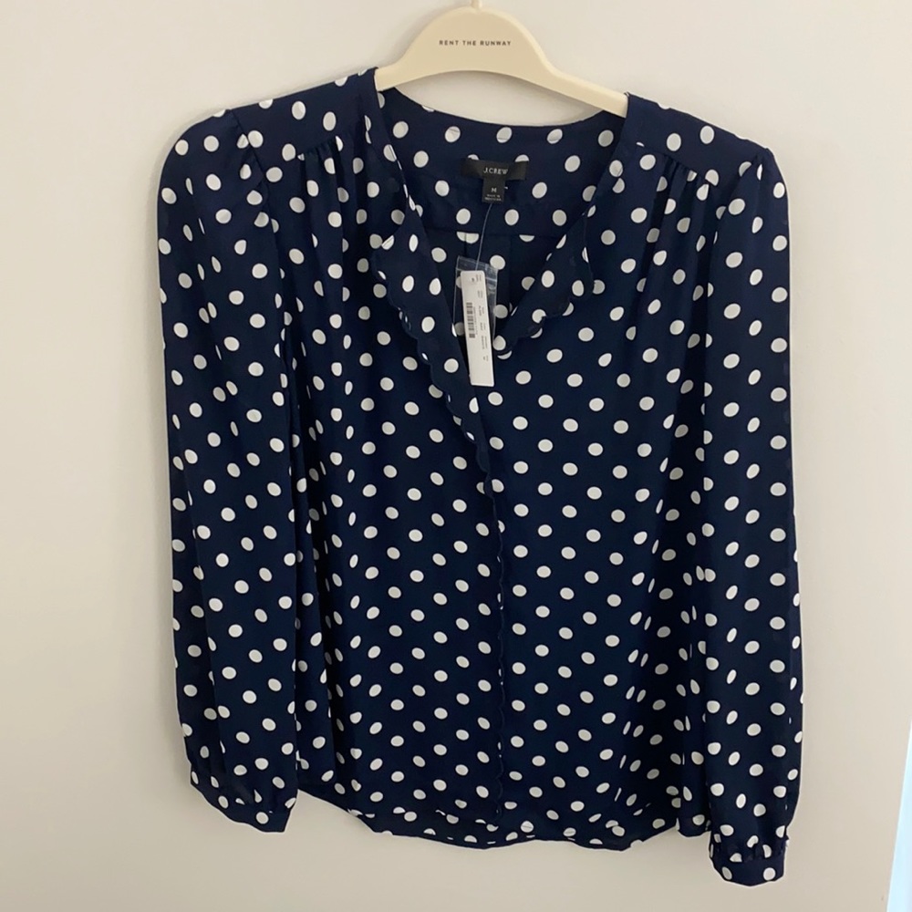 JCrew Polka Dot Blouse